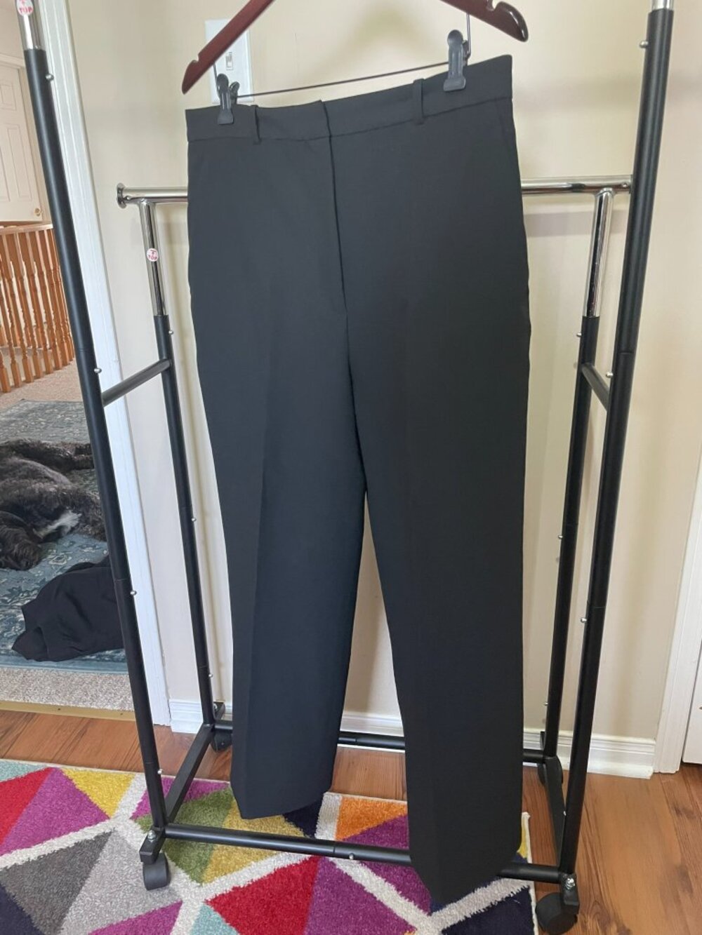 Straight Leg Trouser, Black, US XL